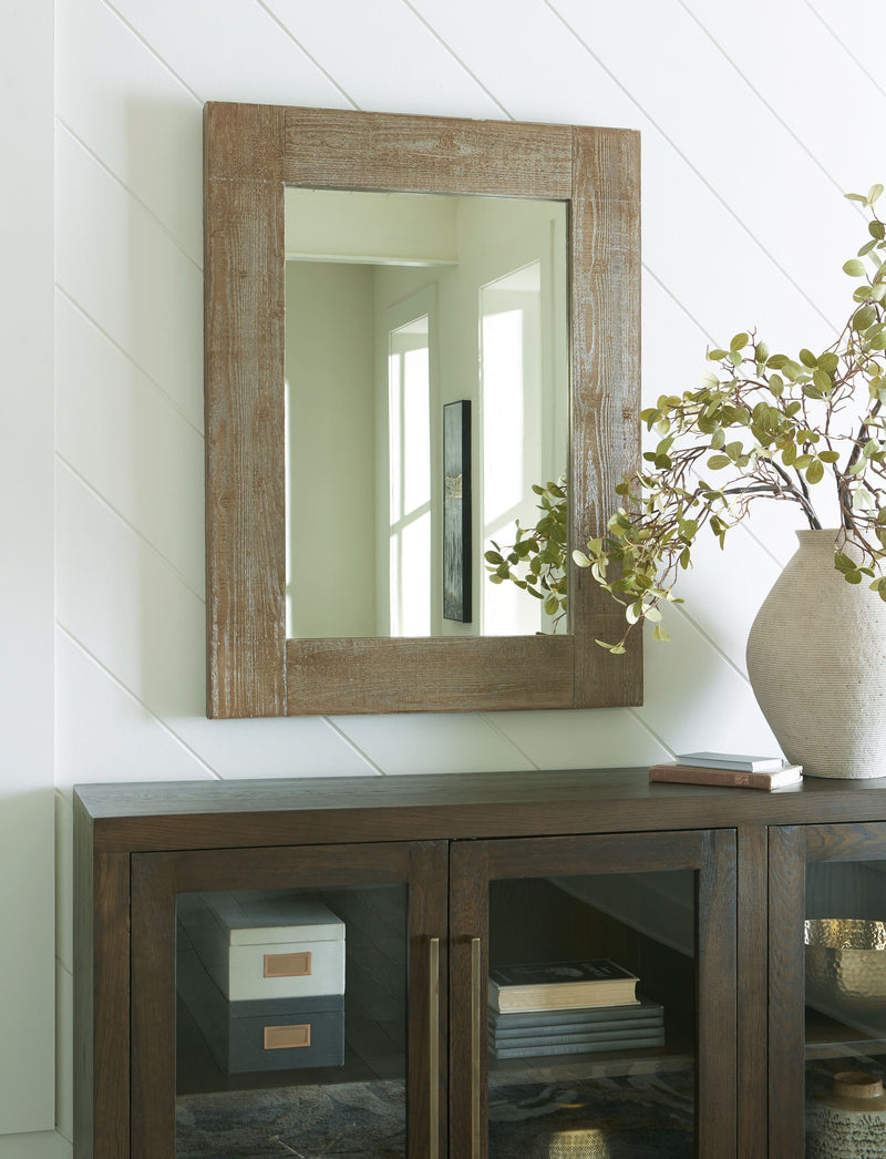 Waltleigh - Distressed Brown - Accent Mirror - JaxCo Furniture
