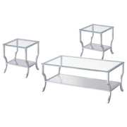 Saide - Glass Top Coffee And End Table Set - JaxCo Furniture