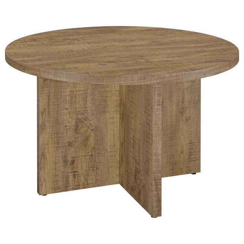 Jamestown - Round Composite Wood Dining Table - Mango - JaxCo Furniture