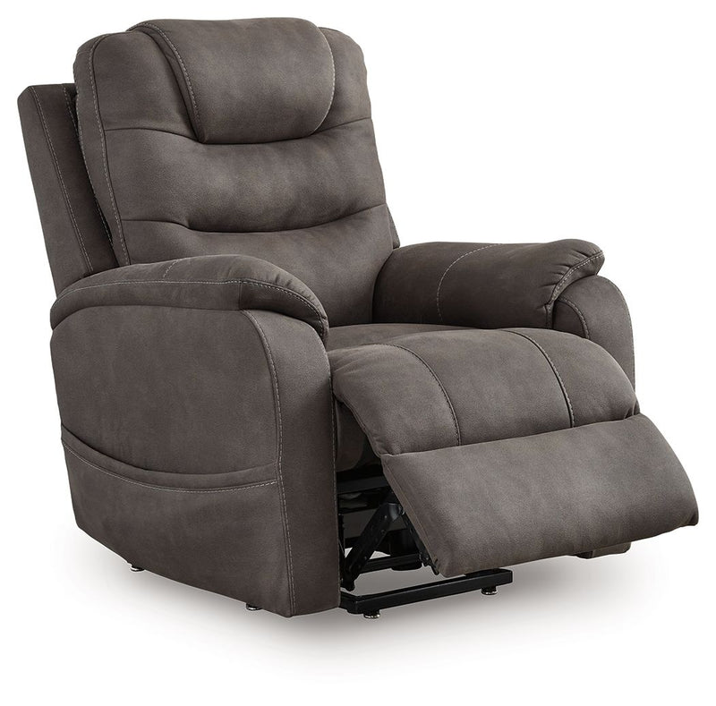Snowfield - Gunmetal - Power Lift Recliner - JaxCo Furniture