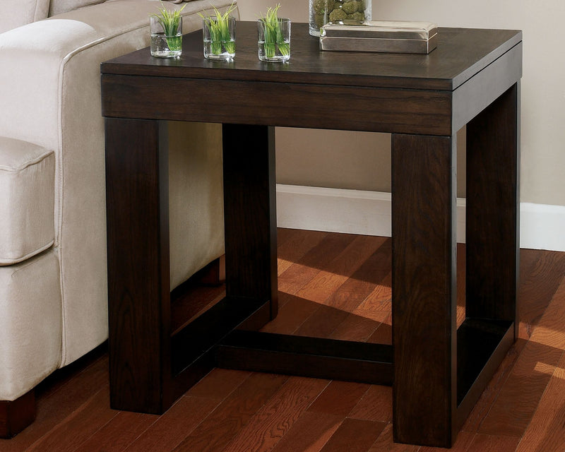 Watson - Dark Brown - Square End Table - JaxCo Furniture