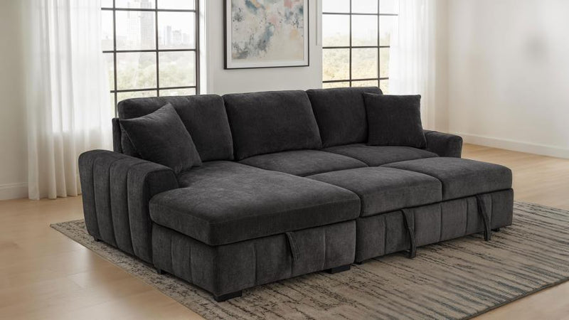 Pastrana - Upholstered Sleeper Sectional Sofa - JaxCo Furniture