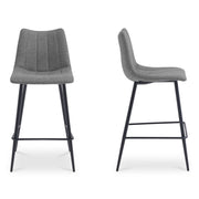 Alibi - Bar Stool (Set of 2) - Gray - JaxCo Furniture
