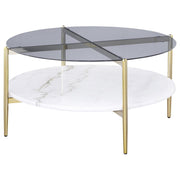 Jonelle - Round Glass Top Table - JaxCo Furniture