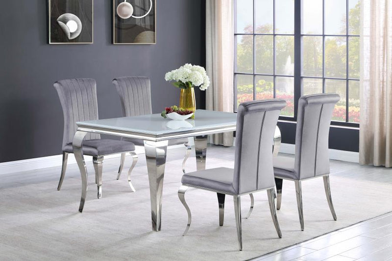 Carone - Rectangular Glass Dining Set - JaxCo Furniture