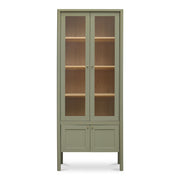 Hannah - Tall Display Cabinet - Green - JaxCo Furniture
