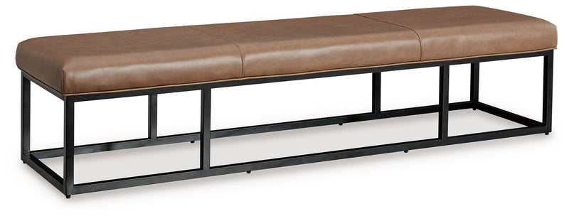 Joston - Caramel - Accent Bench - JaxCo Furniture