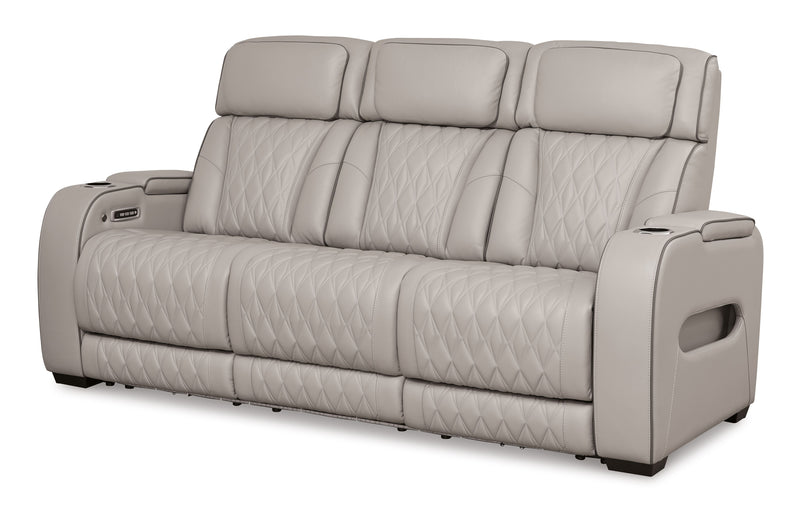 Boyington - Power Reclining Sofa With Adj Headrest - JaxCo Furniture