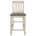 Sarasota - Wood Counter Chair (Set of 2) - Rustic Cream - JaxCo Furniture