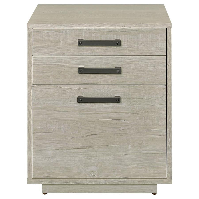 Loomis - 3-Drawer Home Office File Cabinet - Whitewashed Gray - JaxCo Furniture