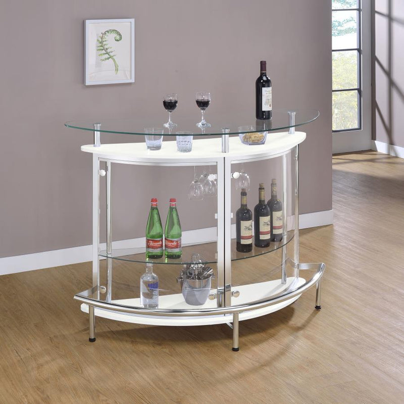 Amarillo - Freestanding Glass Top Home Bar Wine Cabinet - JaxCo Furniture