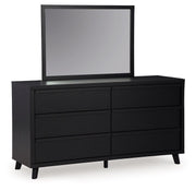 Danziar - Black - Dresser And Mirror - JaxCo Furniture