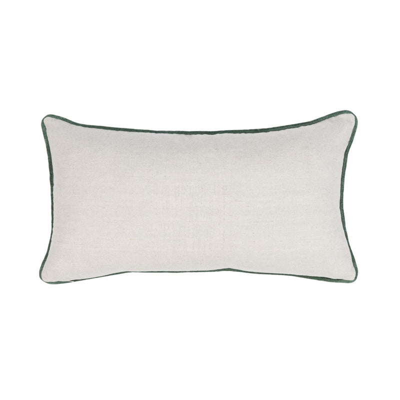 Novel Estate - 14" x 26" NV Belcourt Floral Pillow - Natural / Blue - JaxCo Furniture