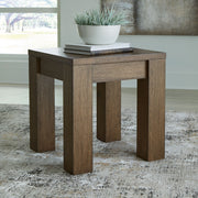 Rosswain - Warm Brown - Square End Table - JaxCo Furniture