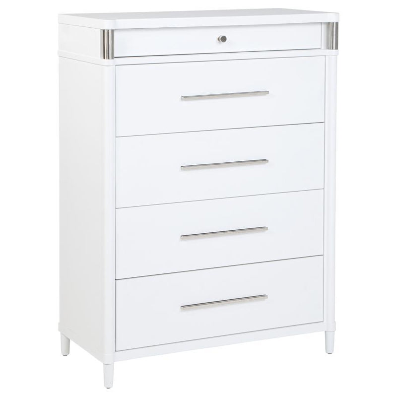 Gracemont - 5-Drawer Bedroom Chest Of Drawers - White - JaxCo Furniture