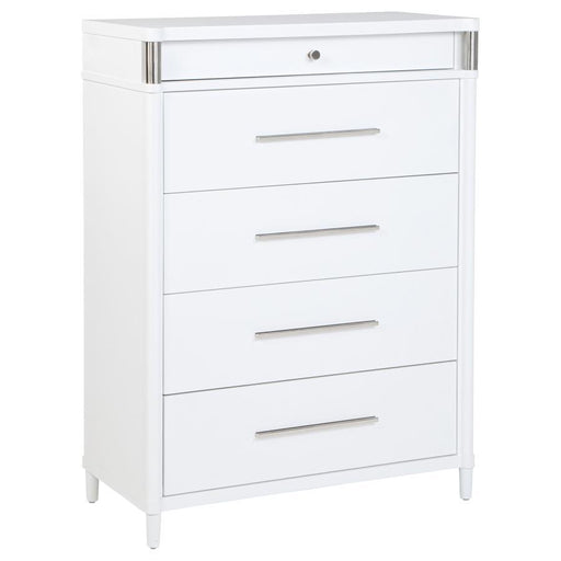 Gracemont - 5-Drawer Bedroom Chest Of Drawers - White - JaxCo Furniture