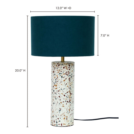 Terrazzo - Cylinder Table Lamp - Multicolor - JaxCo Furniture