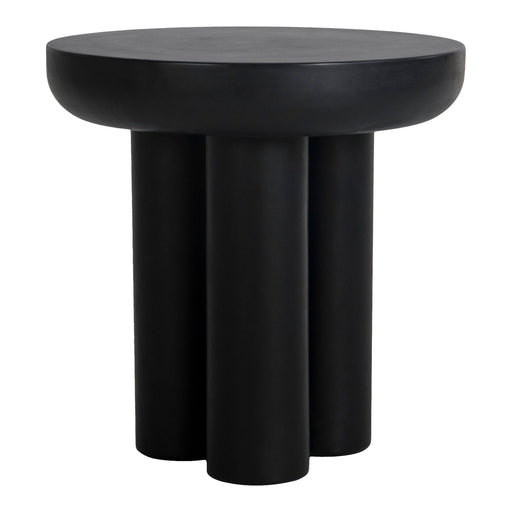 Rocca - Side Table - Black - Cement - JaxCo Furniture