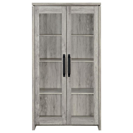 Alejo - 2 Door Engineered Wood Tall Cabinet - Gray Driftwood - JaxCo Furniture