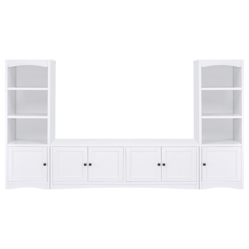 Laughlin - 3-piece Entertainment Center TV Stand - White - JaxCo Furniture