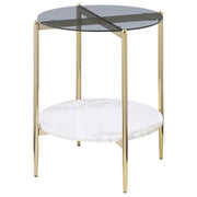 Jonelle - Round Glass Top Table - JaxCo Furniture