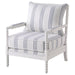 Blanchett - Upholstered Bobbin Accent Chair - White And Navy - JaxCo Furniture