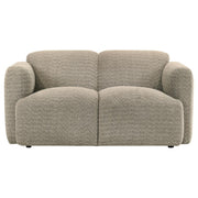 Dorset - Fabric Upholstered Round Track Arm Loveseat - JaxCo Furniture