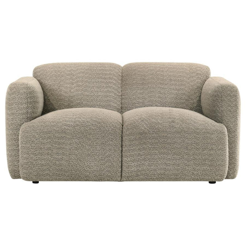 Dorset - Fabric Upholstered Round Track Arm Loveseat - JaxCo Furniture