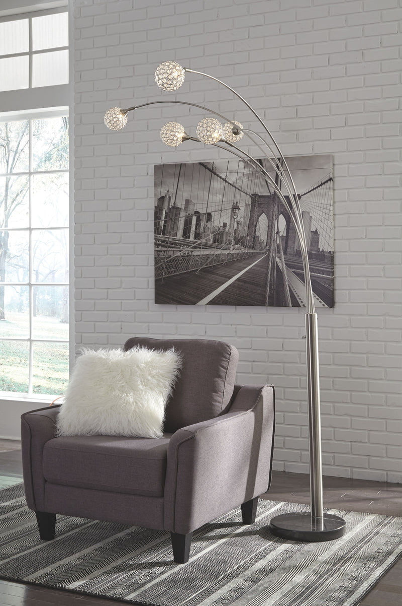 Winter - Silver Finish - Metal Arc Lamp - JaxCo Furniture