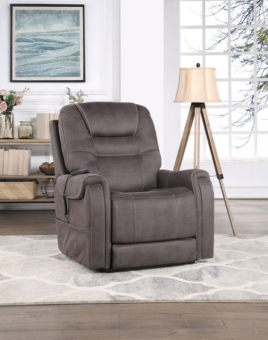 Brisbane - Power Lift Chair - Dark Gray - JaxCo Furniture