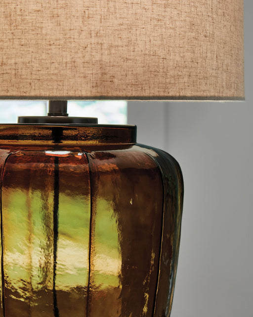 Bainmore - Amber - Glass Table Lamp - JaxCo Furniture