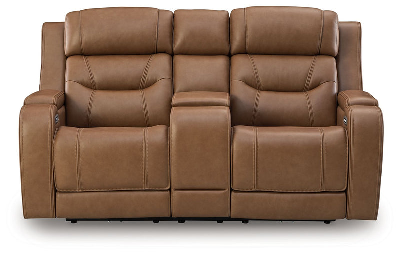 Knightington - Power Reclining Loveseat With Audio Seating - JaxCo Furniture