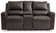Boxmere - Storm - Dbl Power Reclining Loveseat with Console - JaxCo Furniture