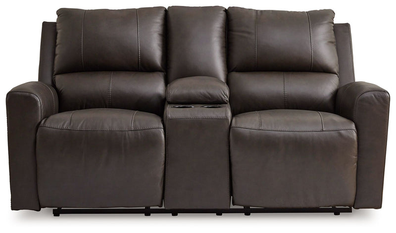 Boxmere - Storm - Dbl Power Reclining Loveseat with Console - JaxCo Furniture