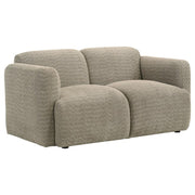Dorset - Fabric Upholstered Round Track Arm Loveseat - JaxCo Furniture