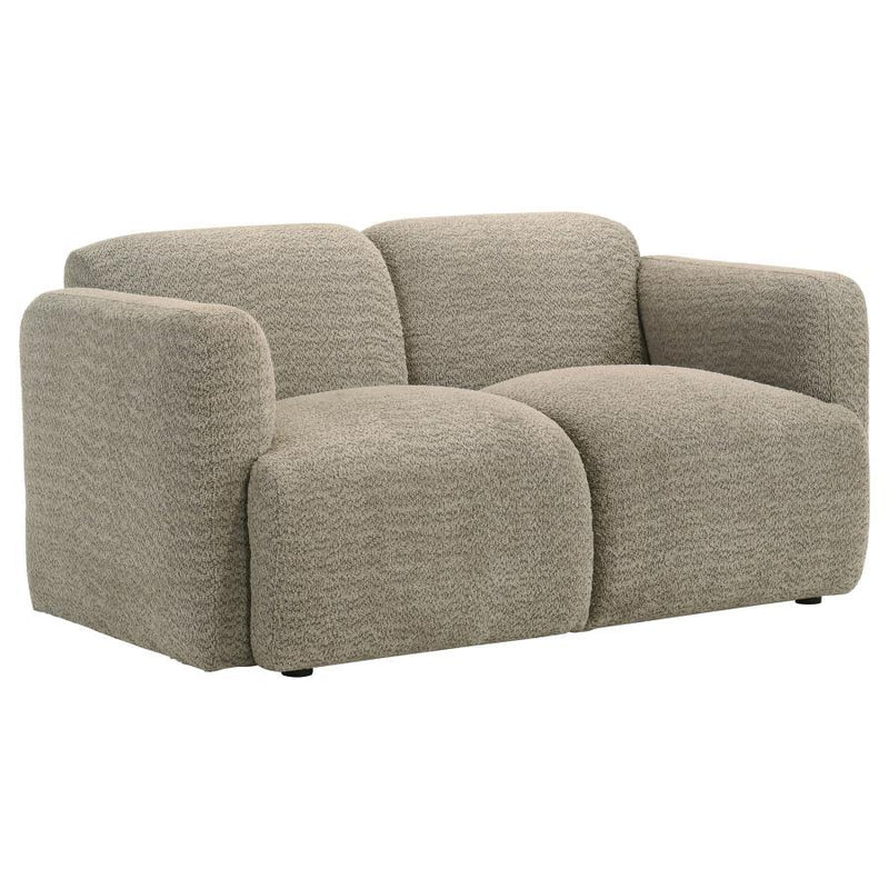 Dorset - Fabric Upholstered Round Track Arm Loveseat - JaxCo Furniture