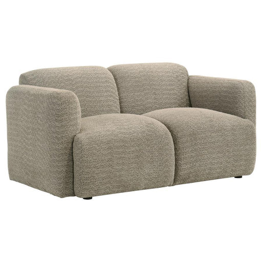 Dorset - Fabric Upholstered Round Track Arm Loveseat - JaxCo Furniture
