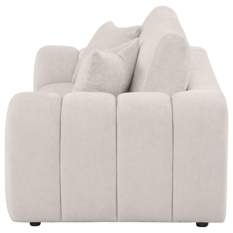 Burnett - Chenille Upholstered Wide Arm Loveseat - JaxCo Furniture
