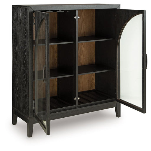 Armenleigh - Black / Brown - Bar Cabinet - JaxCo Furniture