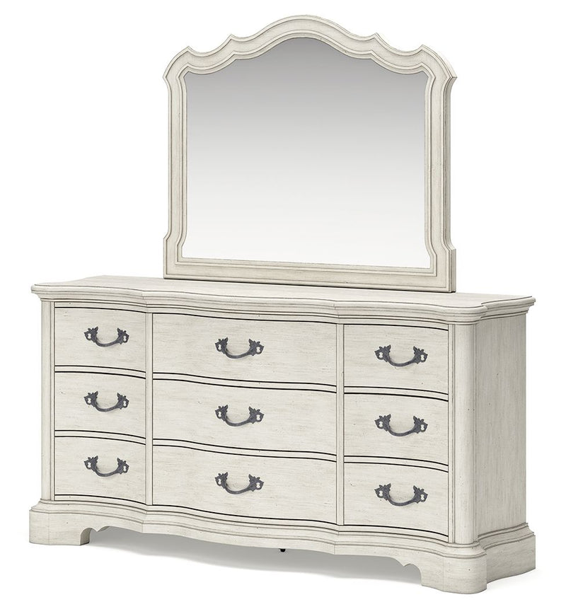 Arlendyne - Antique White - Dresser And Mirror - JaxCo Furniture