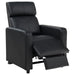 Toohey - Upholstered Home Theater Push Back Recliner - Black - JaxCo Furniture