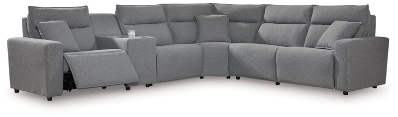 ModMax II - Salt And Pepper - Reclining Sectional - JaxCo Furniture