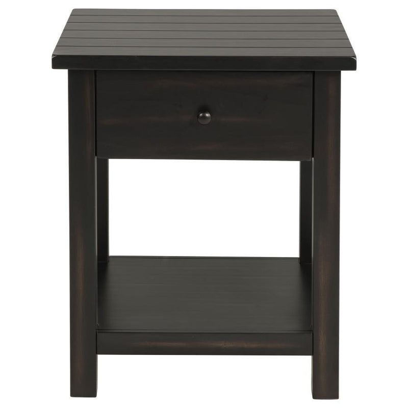 Payne - 1 Drawers Wood End Table with Shelf - JaxCo Furniture
