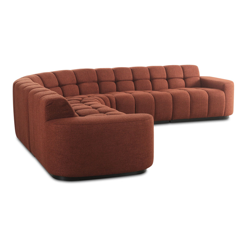 Roman - L-Shaped Sectional - Red - JaxCo Furniture