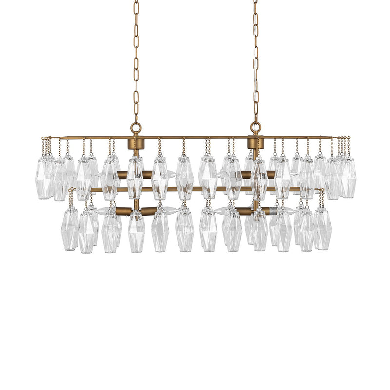 Tressia - Chandelier - Brass - JaxCo Furniture
