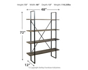 Gilesgrove - Black / Gray - Bookcase - JaxCo Furniture