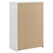 Ines - 5-Drawer Bedroom Chest Of Drawers - White High Gloss - JaxCo Furniture