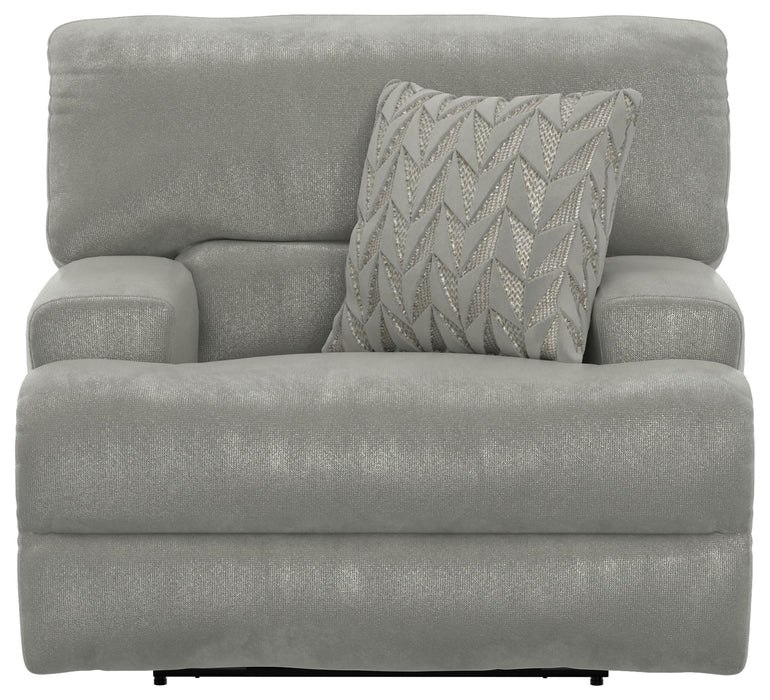 Renaldo - Power Recliner With Zero Gravity Recline - Stone - JaxCo Furniture