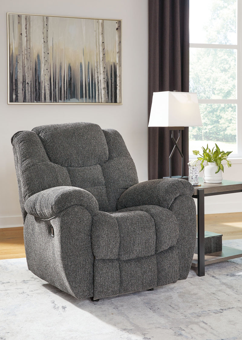 Foreside - Charcoal - Rocker Recliner - JaxCo Furniture