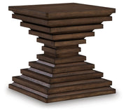 Hannodream - Warm Brown - Square End Table - JaxCo Furniture